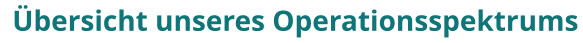 bersicht unseres Operationsspektrums